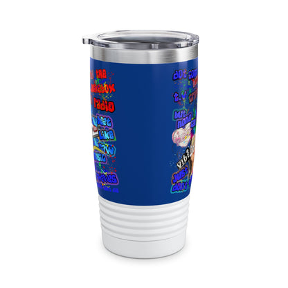 drop the beat - Ringneck Tumbler, 20oz (dark blue)