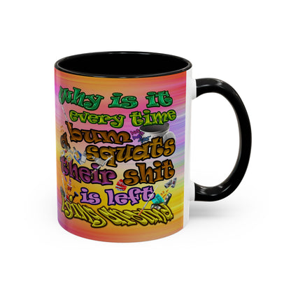 the bum's shit - Accent Mug (color blur)