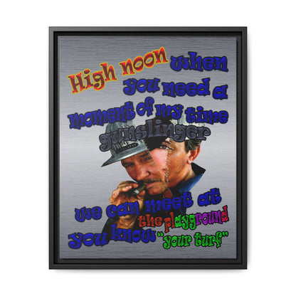 high noon - framed canvas art (brushed nickel)