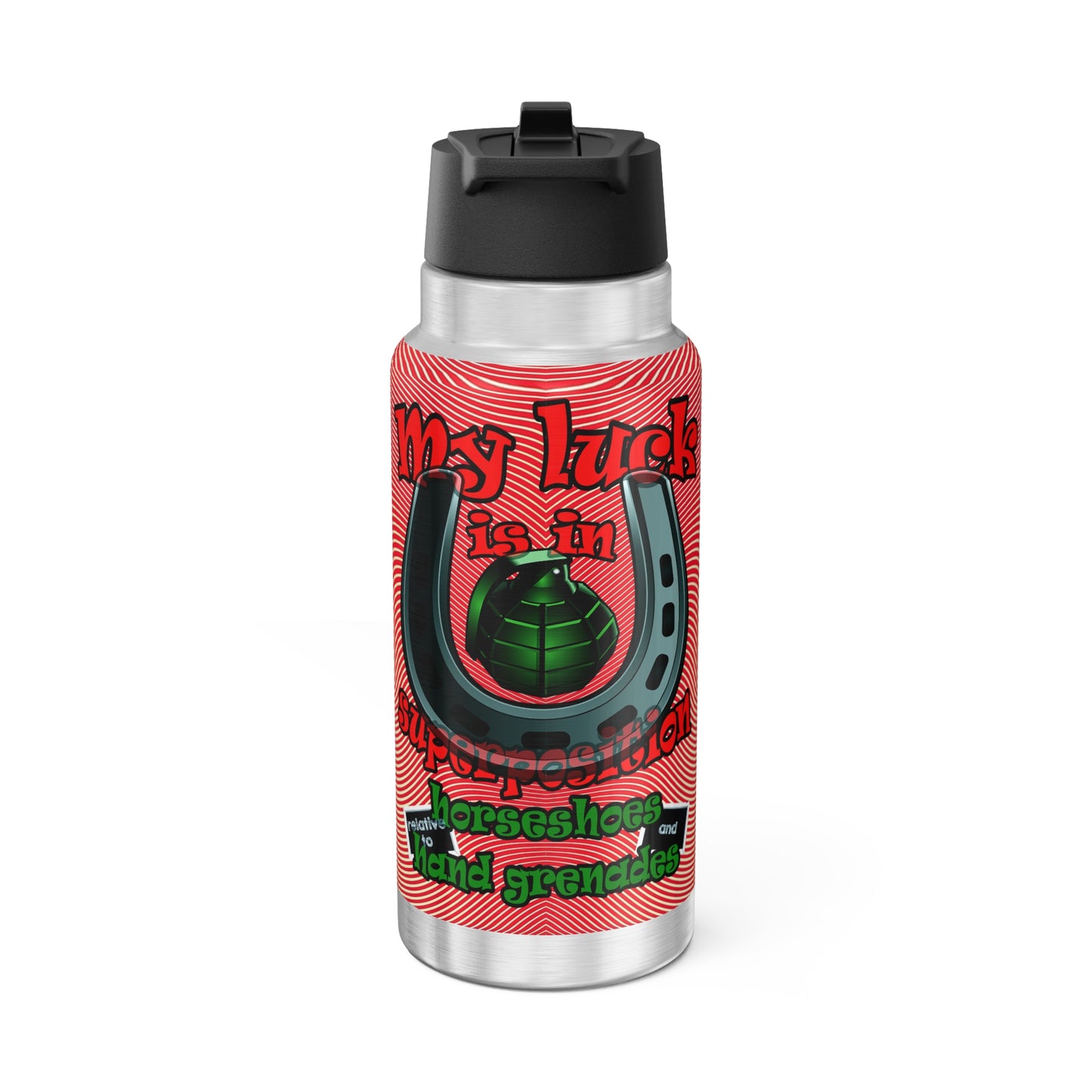 my luck - Gator Tumbler, 32oz  (yellow-orange wave)