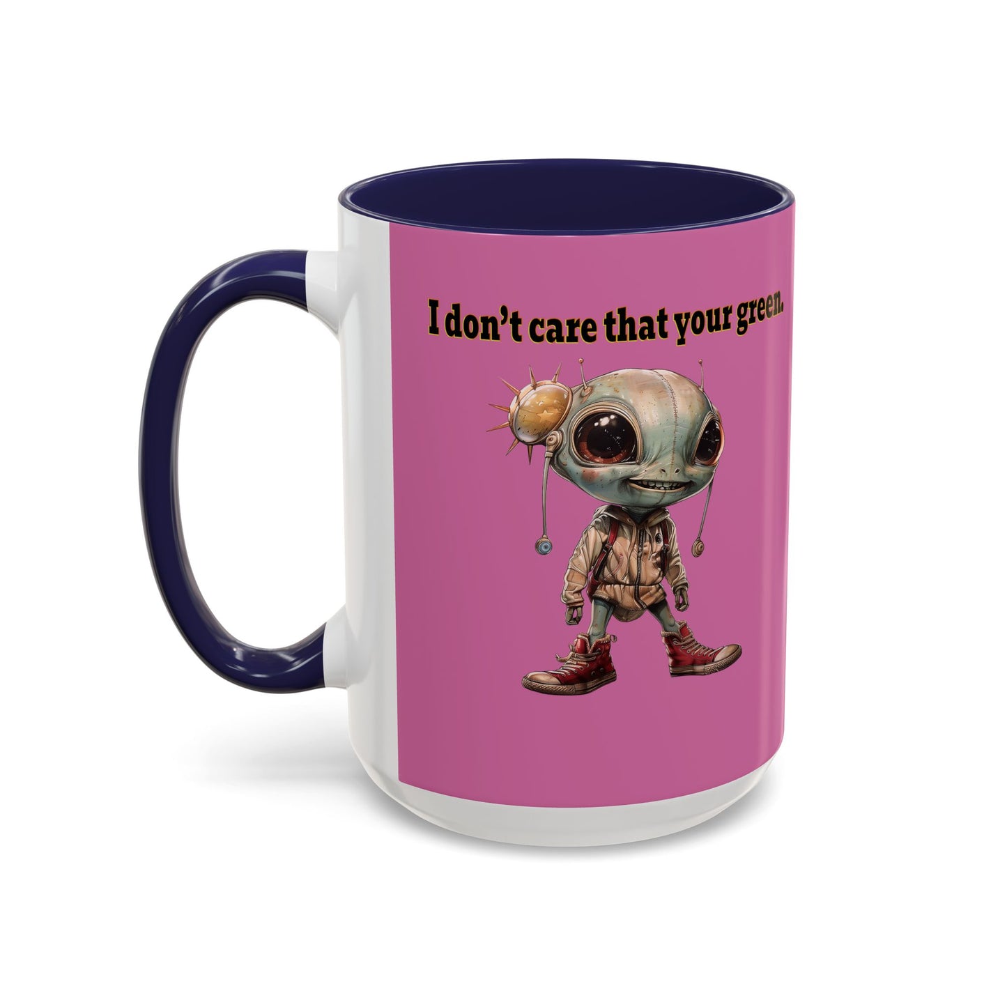 I don't care that your grey - Accent Mug (light pink)