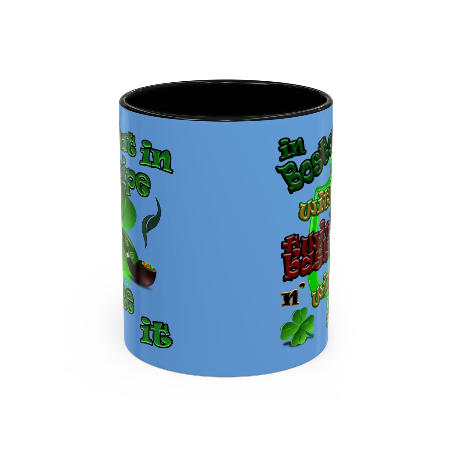 celtics logo - Accent Mug (light blue)