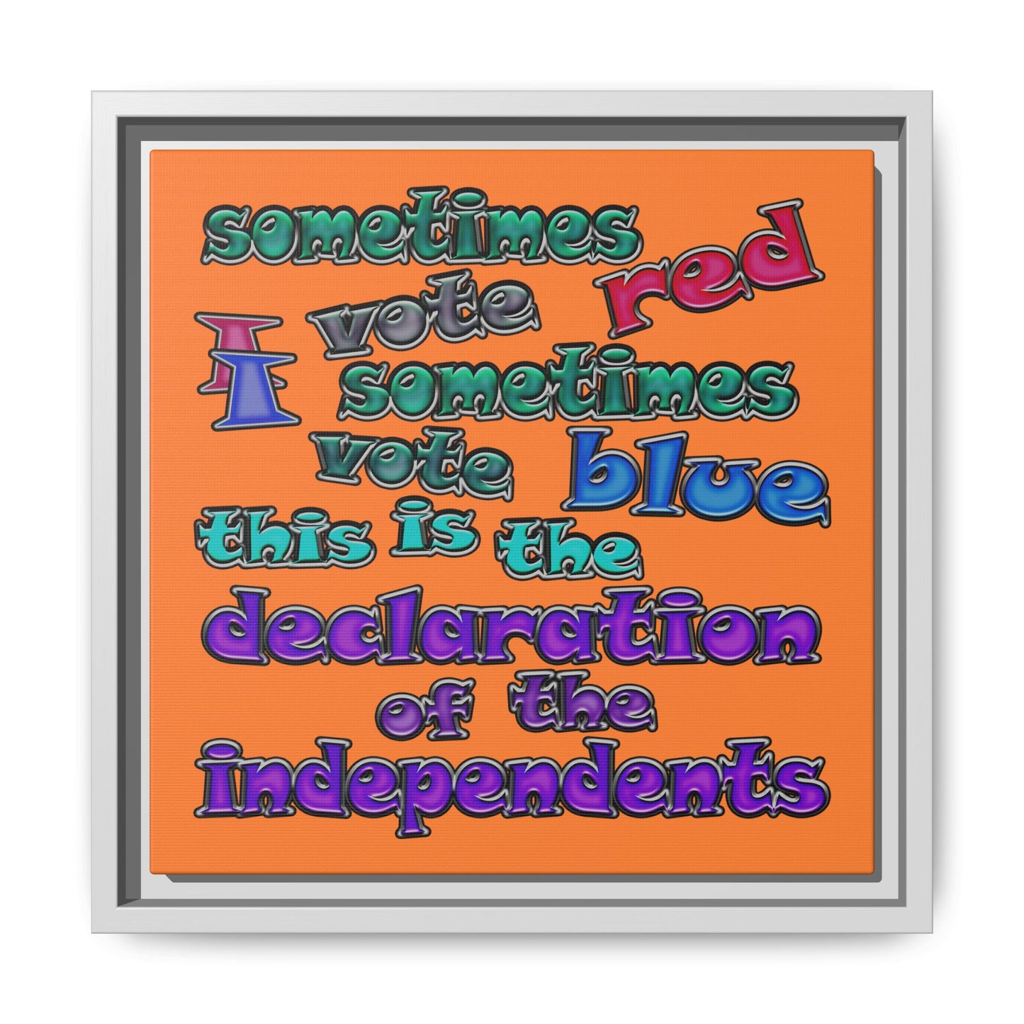 declaration of the independents - framed canvas art (crusta)