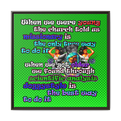doggystyle - framed canvas art (logo green)