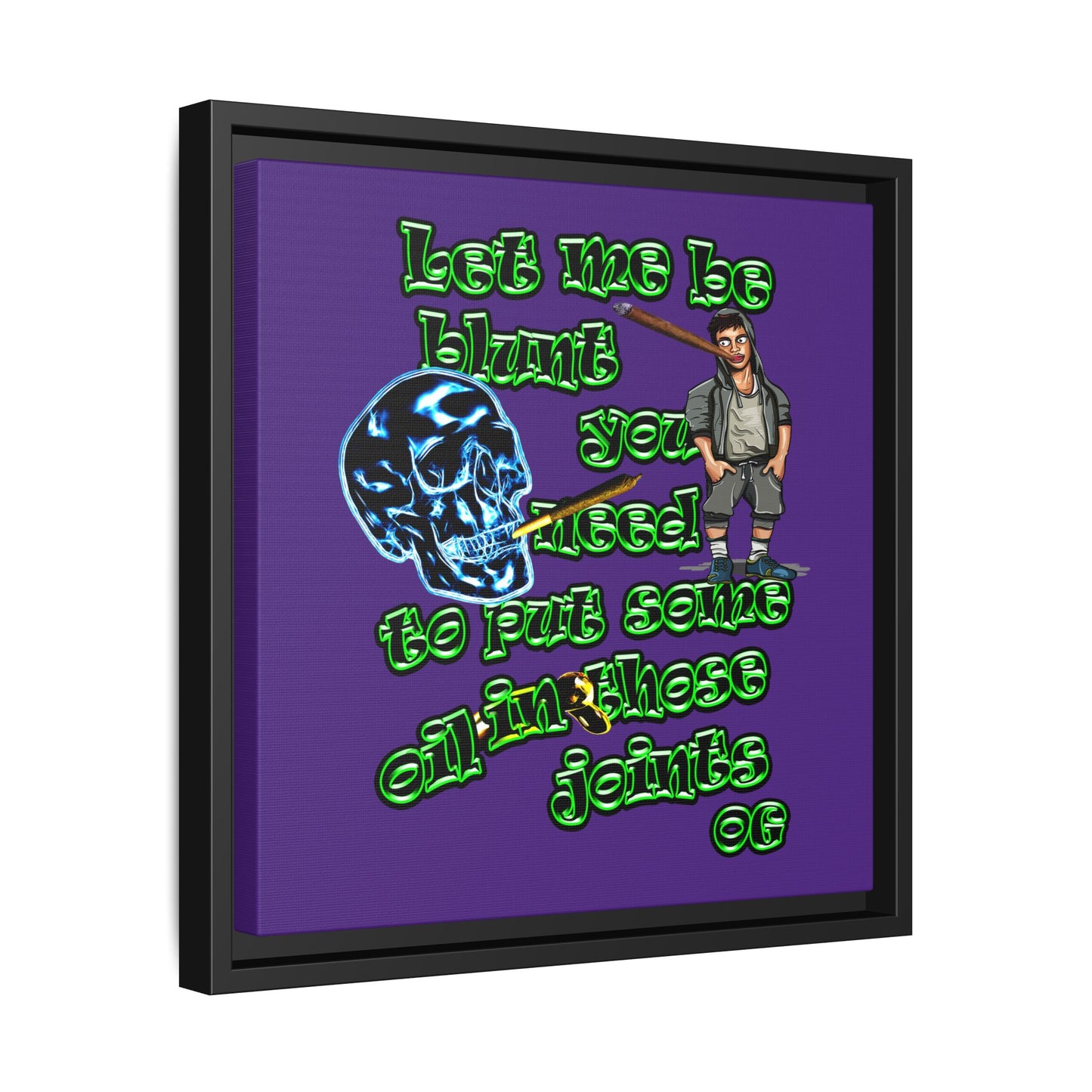 og - framed canvas art (purple)