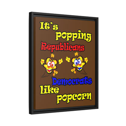 popping like popcorn - framed canvas art (brown)