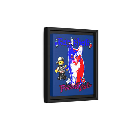 tag that - framed canvas art (dark blue)