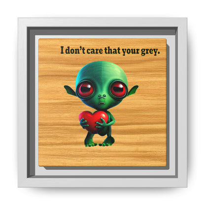 I don't care that your grey - framed canvas art (butterscotch wood finish)