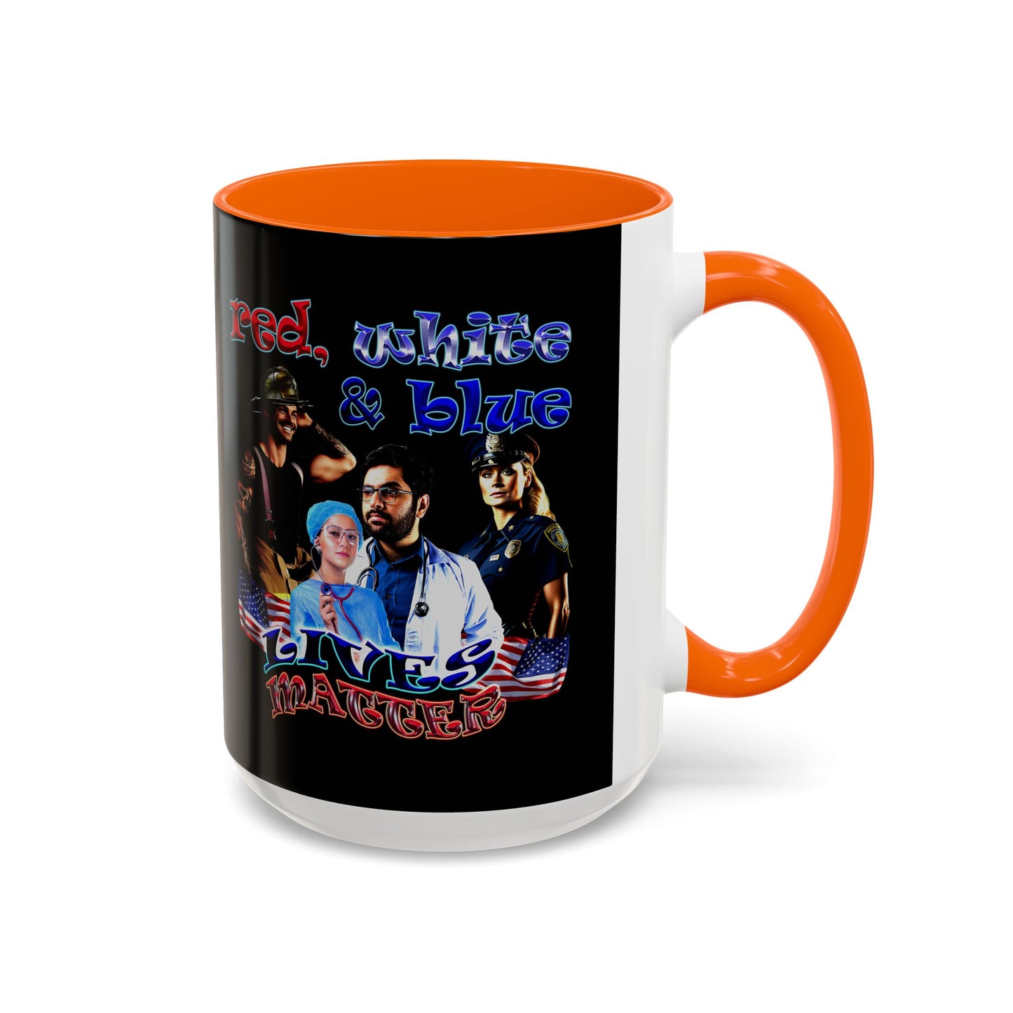 rw&b lives matter - Accent Mug (black)