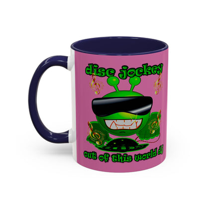 disc jockey - Accent Mug (light pink)