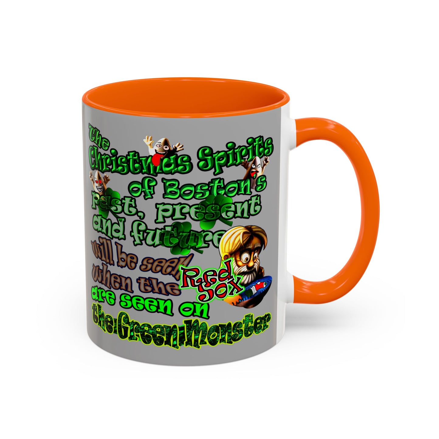 christmas spirits of boston - Accent Mug (light grey)