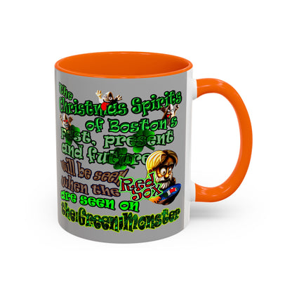christmas spirits of boston - Accent Mug (light grey)
