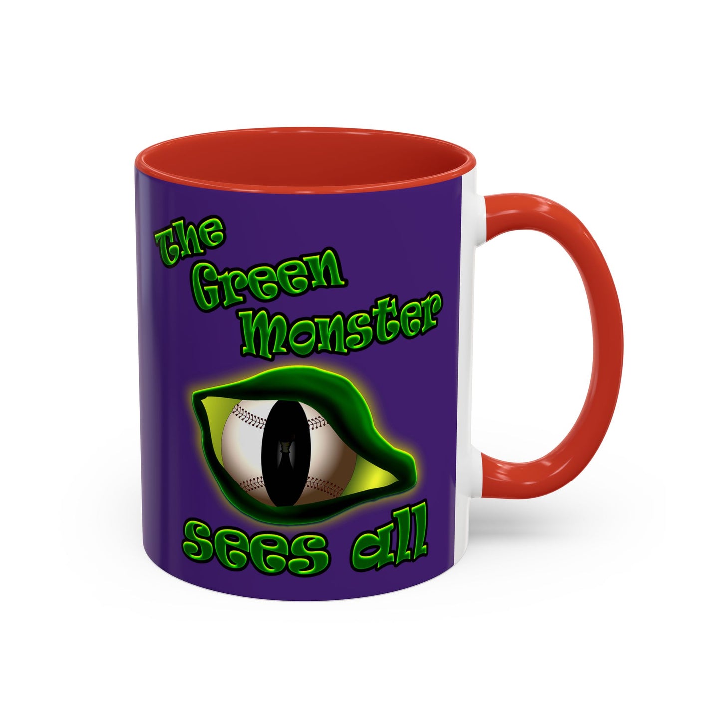 green monster - Accent Mug (purple)