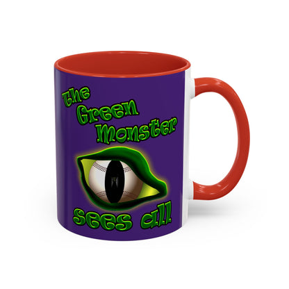green monster - Accent Mug (purple)