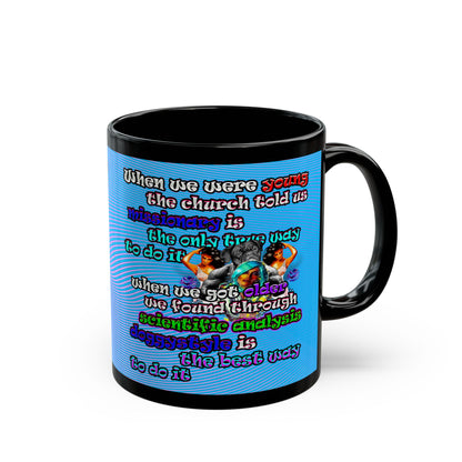 doggystyle - Black Mug (light blue-purple wave)