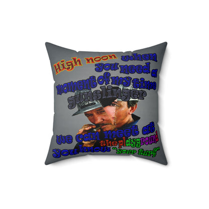 high noon - Faux Suede Square Pillow - (grey-light grey)