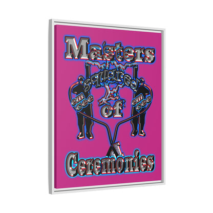 em cee squared - framed canvas art (pink)
