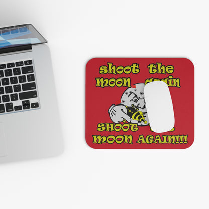 shoot the moon again - Mouse Pad (Rectangle) (dark red)