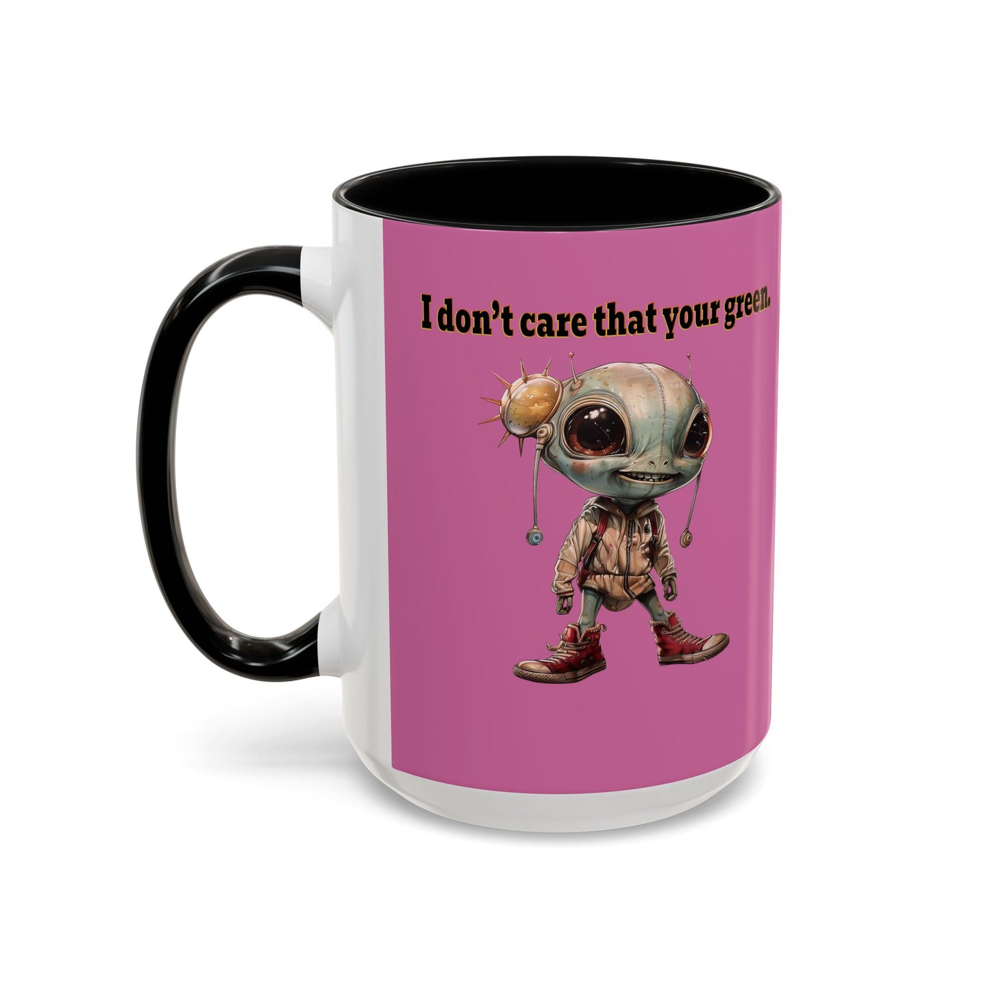 I don't care that your grey - Accent Mug (light pink)