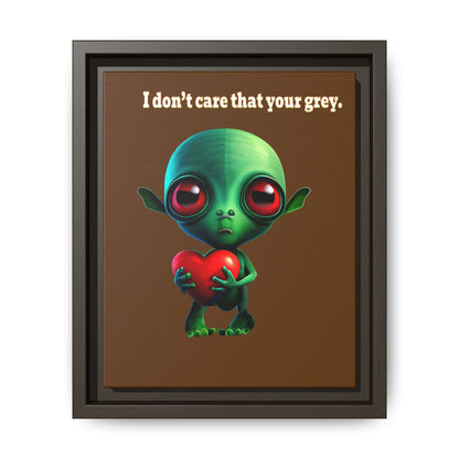 I don't care that your grey - framed canvas art (brown)