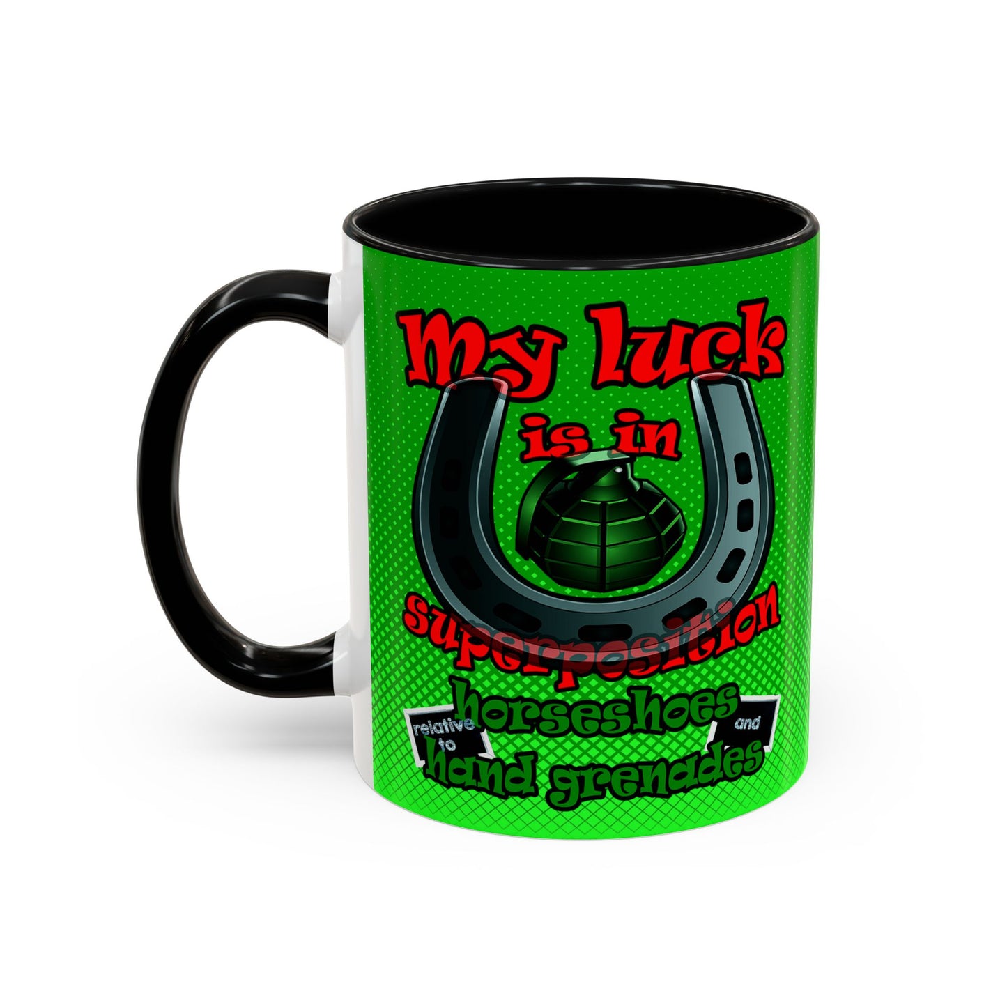 my luck - Accent Mug (logo green)