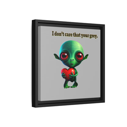 I don't care that your grey - framed canvas art (light grey)