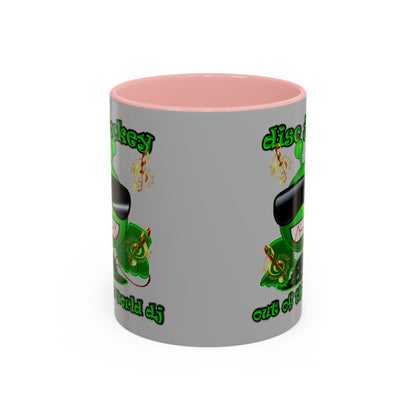 disc jockey - Accent Mug (light grey)