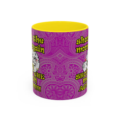 shoot the moon again - Accent Mug (pink swirl)