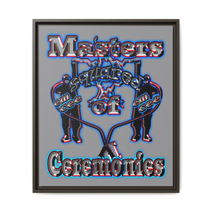 em cee squared - framed canvas art (grey)