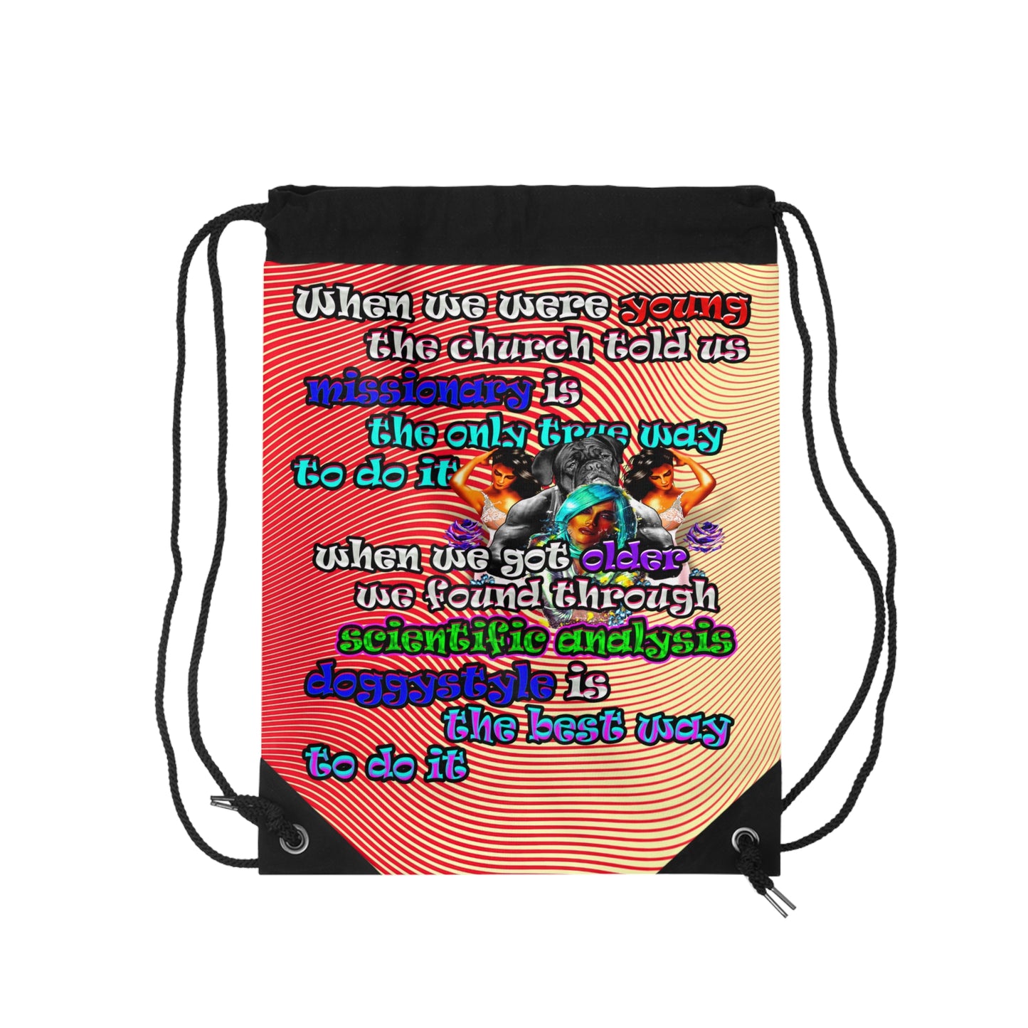 doggystyle - Drawstring Bag (yellow-orange wave)