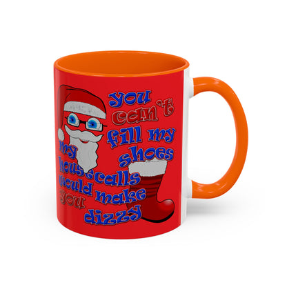 santa's shoes - Accent Mug (red)
