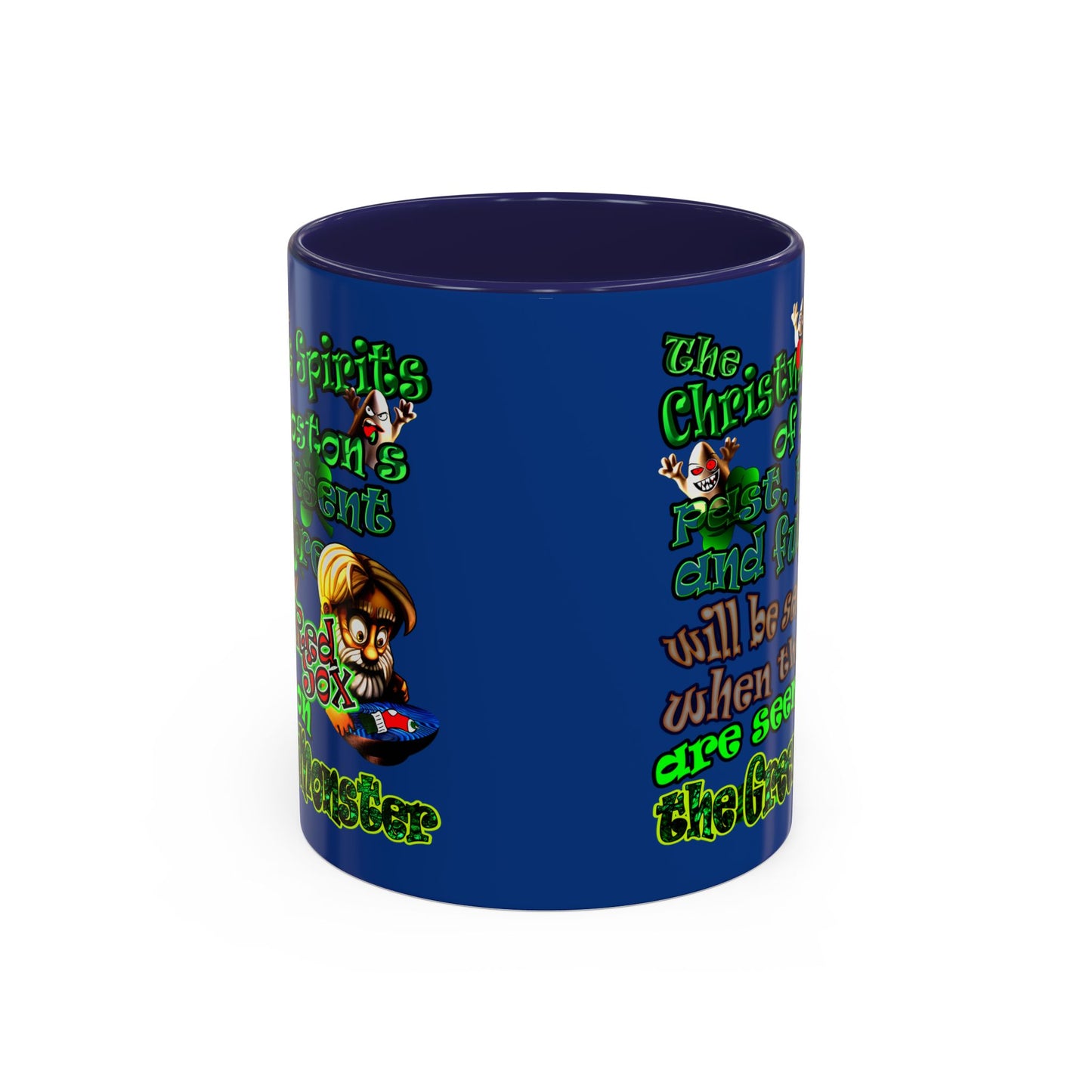 christmas spirits of boston - Accent Mug (dark blue)