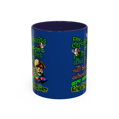 christmas spirits of boston - Accent Mug (dark blue)