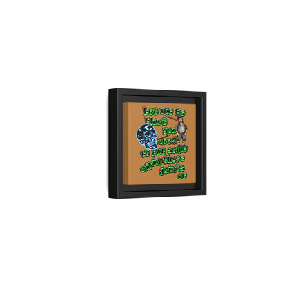 og - framed canvas art (light brown)