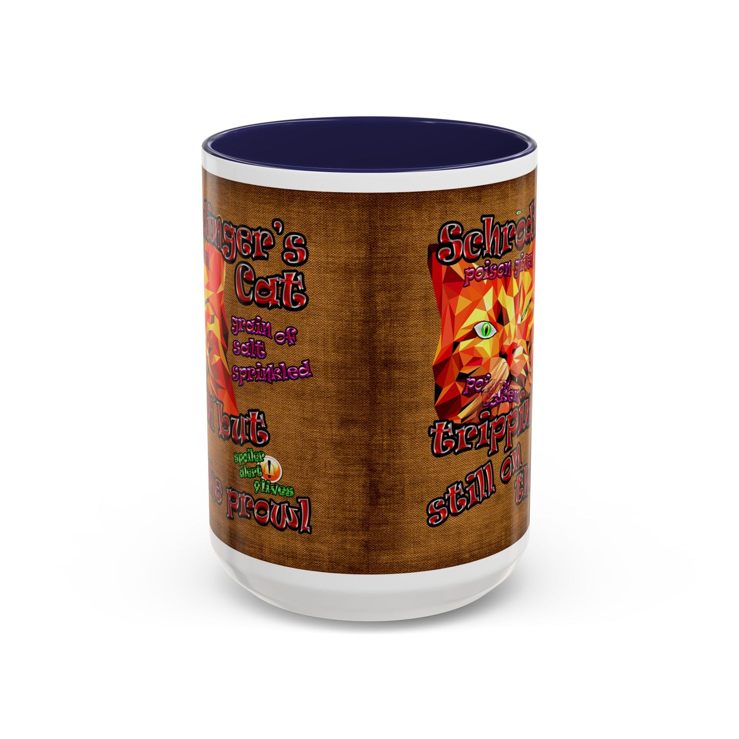 schrodinger's cat - Accent Mug (brown papyrus)