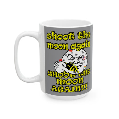 shoot the moon again - White Mug (grey)