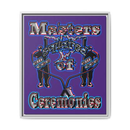 em cee squared - framed canvas art (purple)