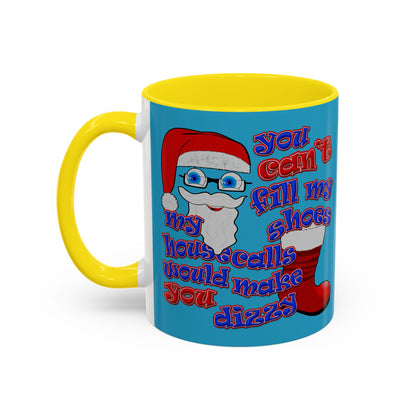 santa's shoes - Accent Mug (turquoise)