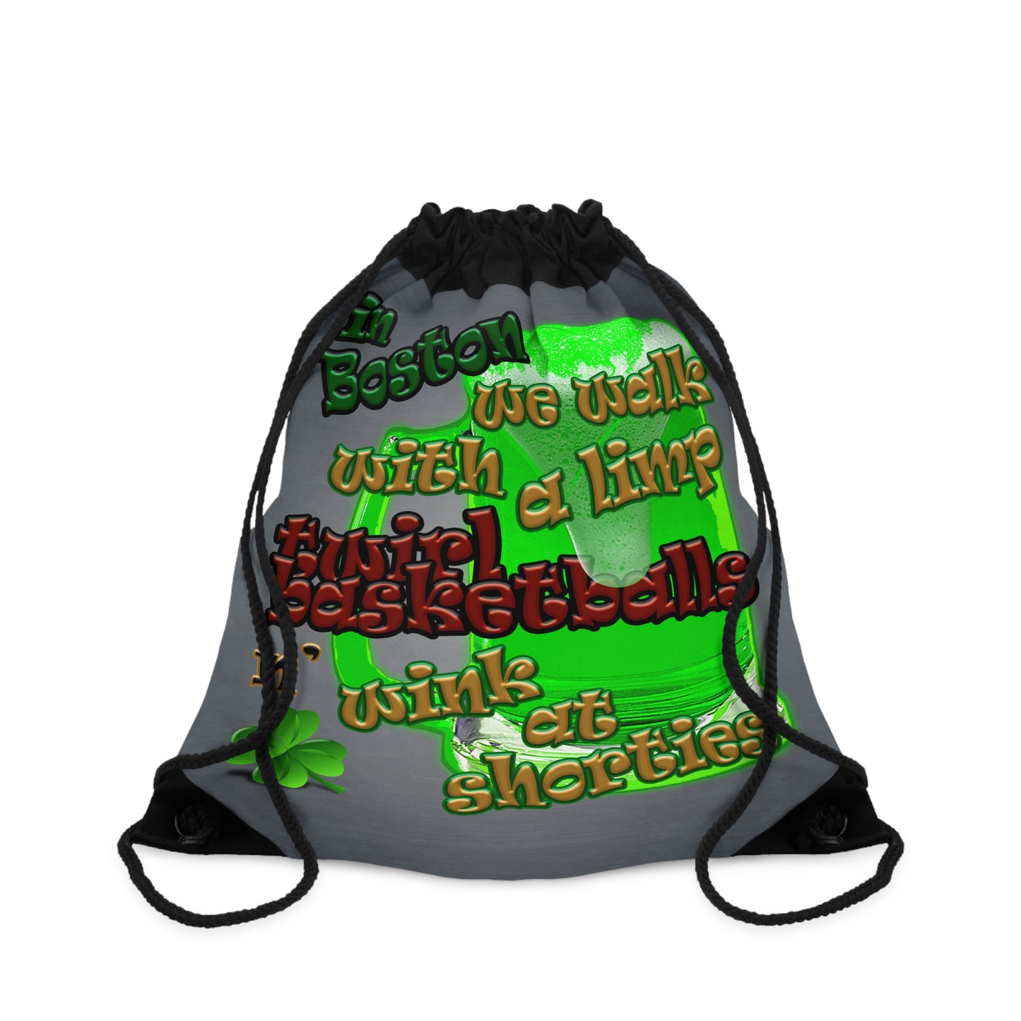 celtics logo - Drawstring Bag (grey-light grey)