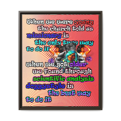 doggystyle - framed canvas art (yellow-orange wave)