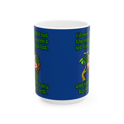 turtle race - White Mug (dark blue)