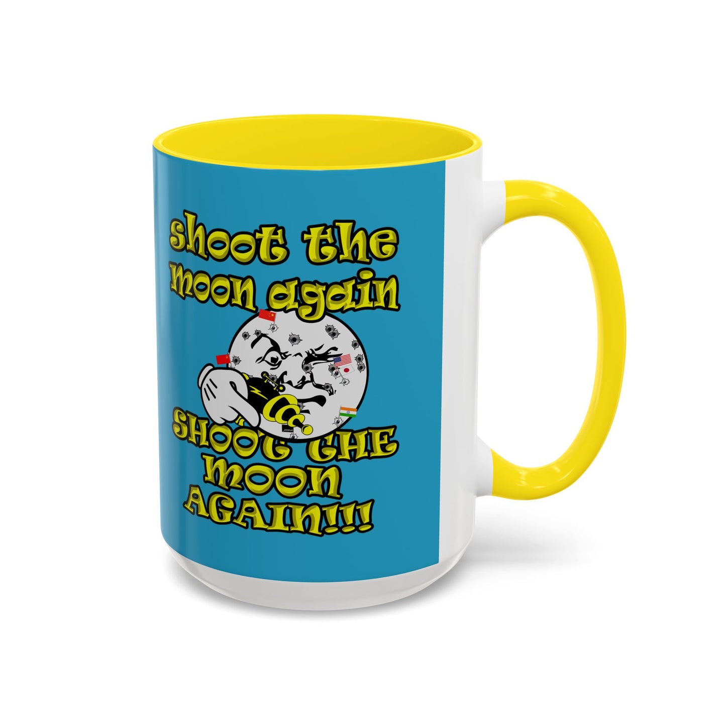 shoot the moon again - Accent Mug (turquoise)