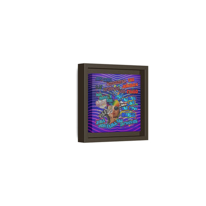 drop the beat - framed canvas art (purple wave)