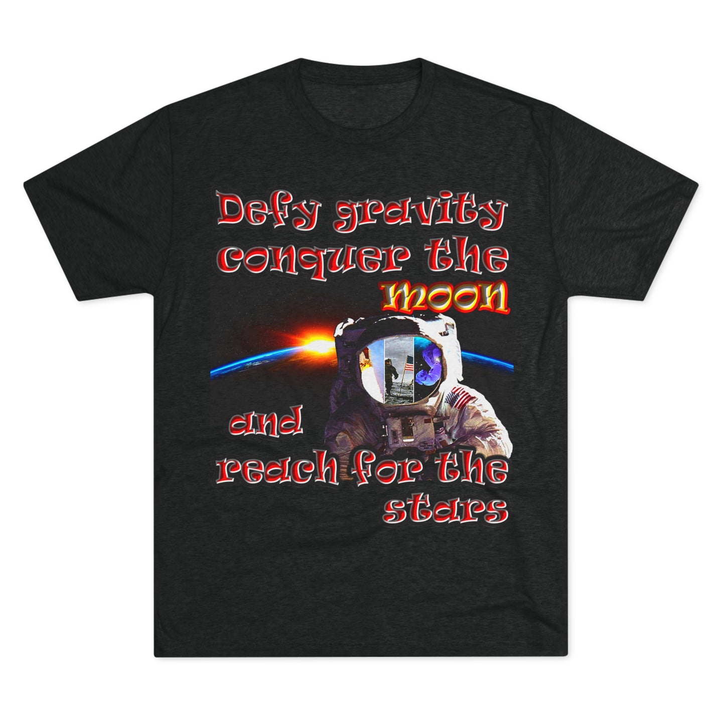 defy conquer reach - Unisex Tri-Blend Crew Tee