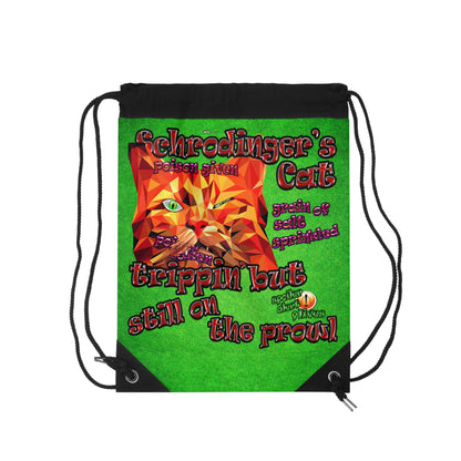 schrodinger's cat - Drawstring Bag (green turf)