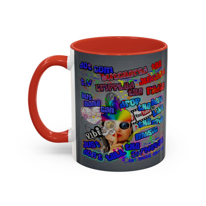drop the beat - Accent Mug (grey-light grey)