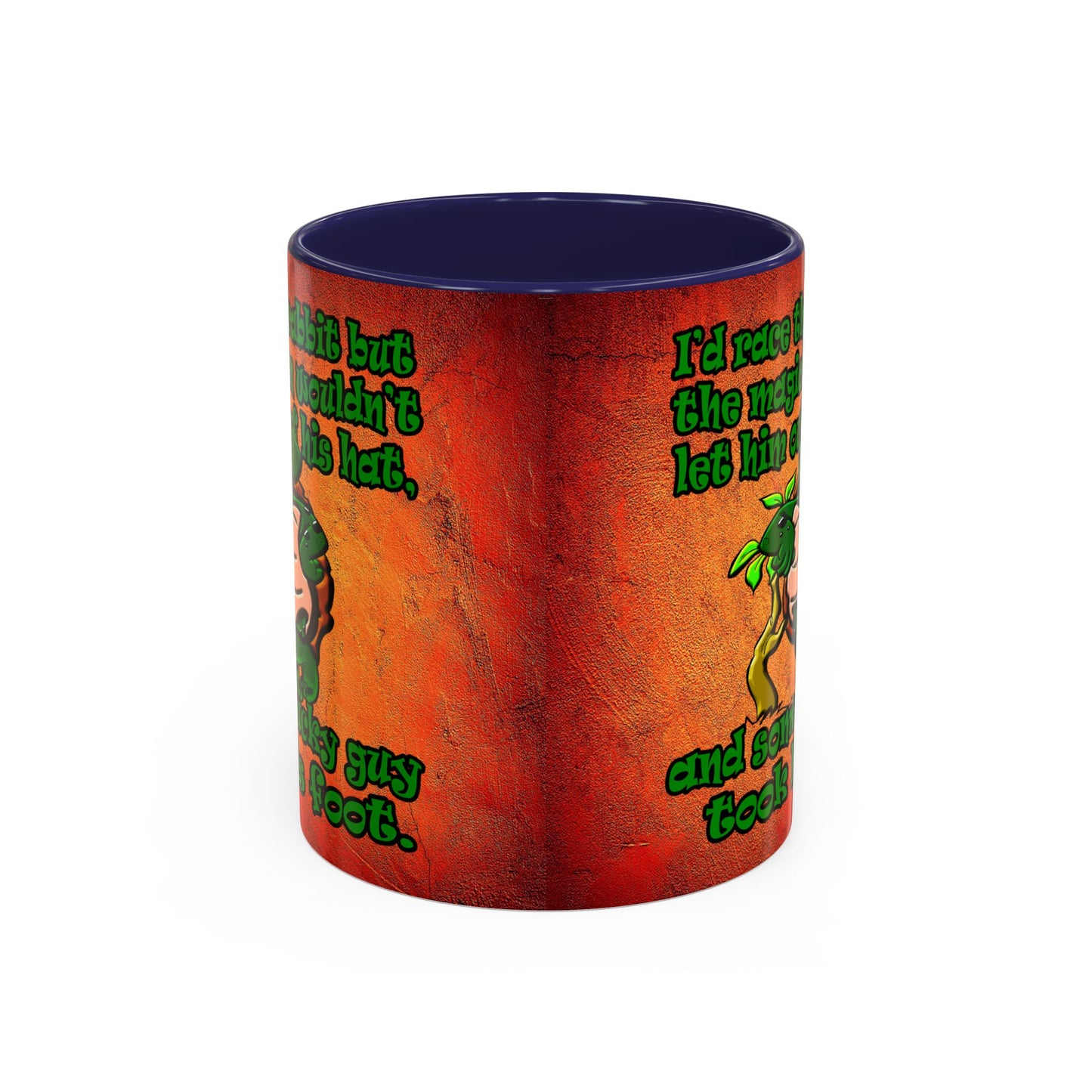 turtle race - Accent Mug (burnt orange)