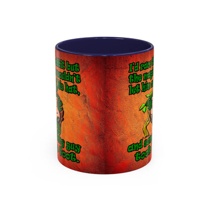 turtle race - Accent Mug (burnt orange)