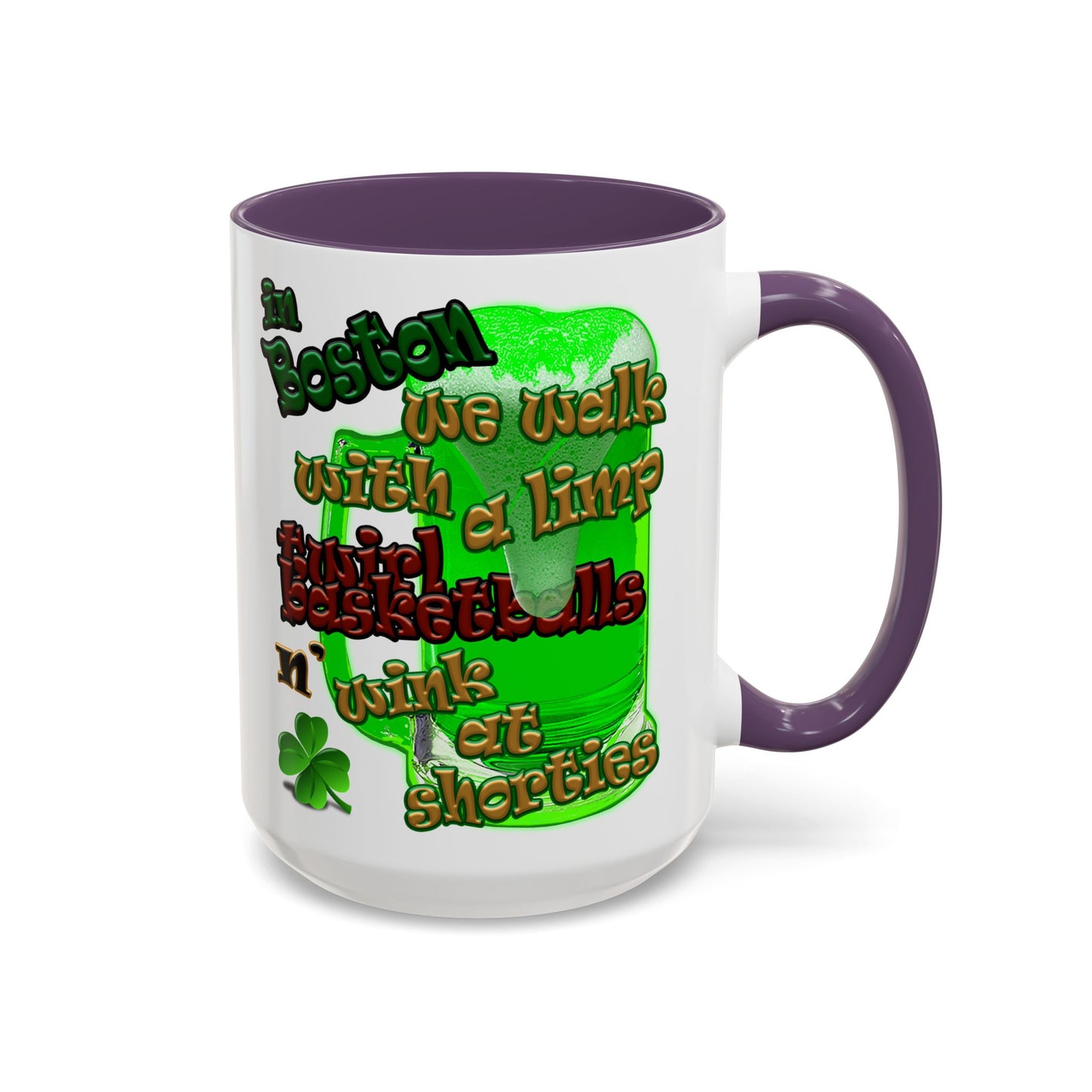 celtics logo - Accent Mug (white)