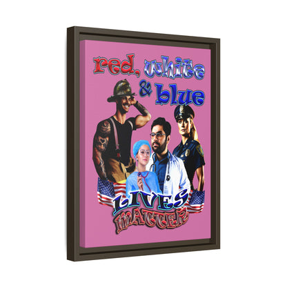 rw&b lives matter - framed canvas art (light pink)